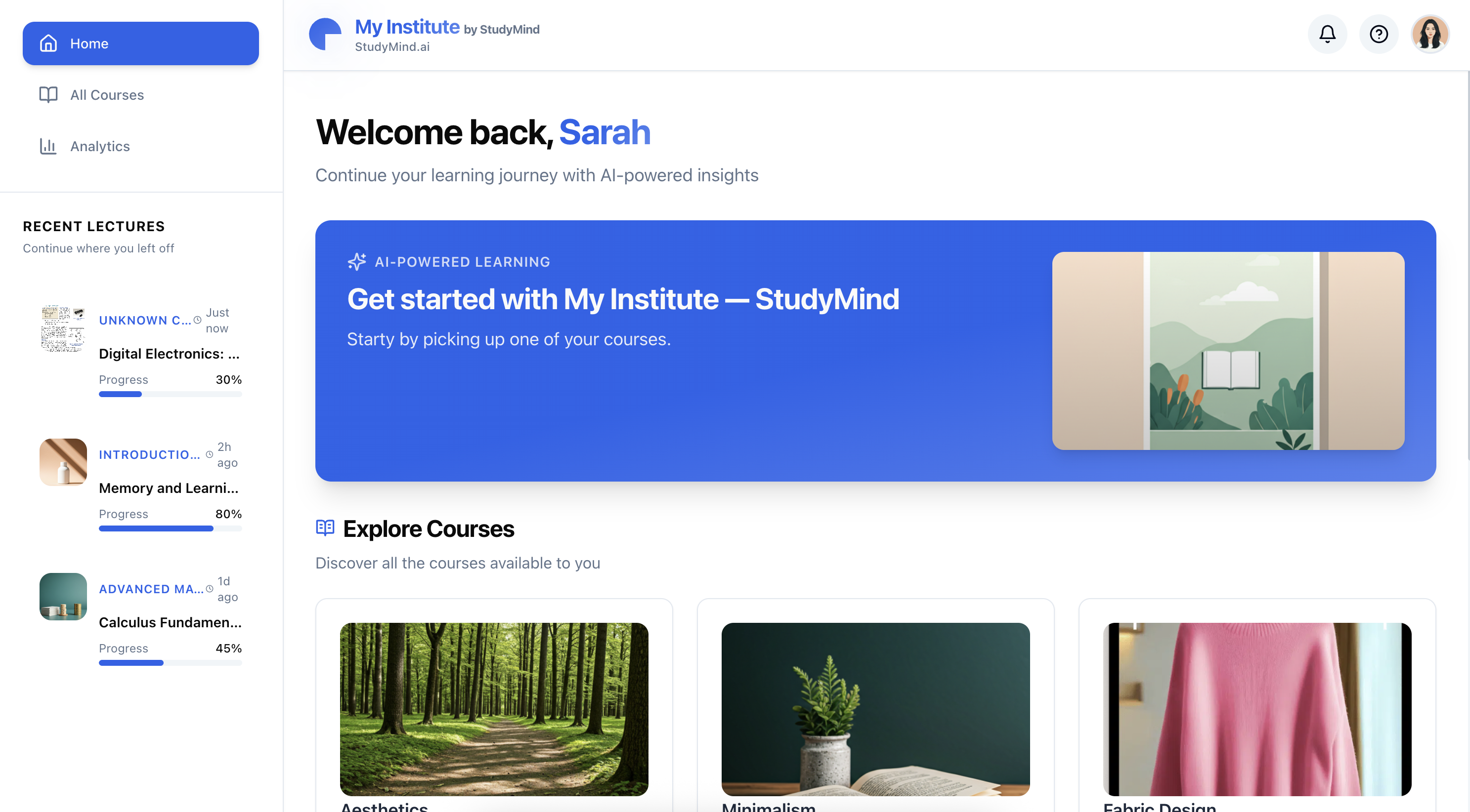 StudyMind Dashboard